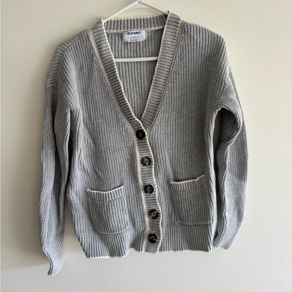Old Navy Light Gray Cardigan - Size: Small
